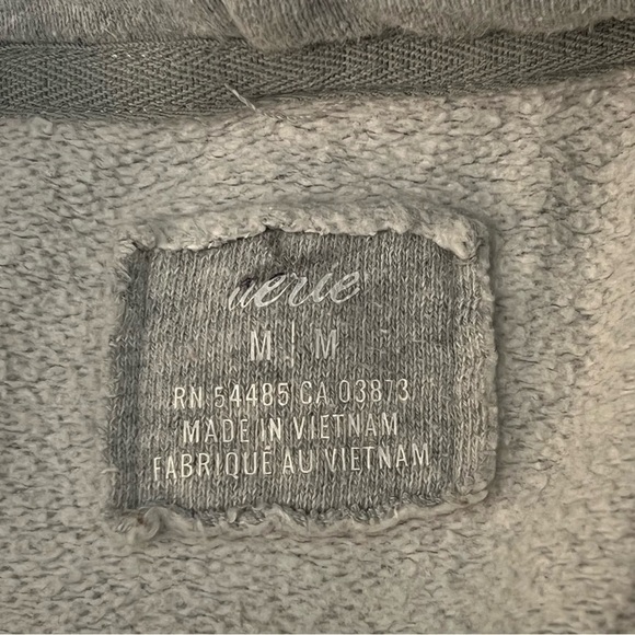 Aerie Oversized pullover hoodie, grey, cotton, back graphic, size M - Picture 4 of 13